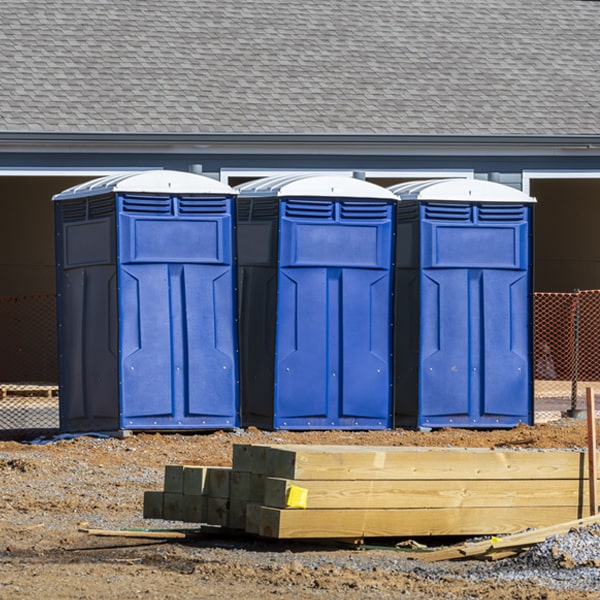 what is the expected delivery and pickup timeframe for the portable toilets in Hawes